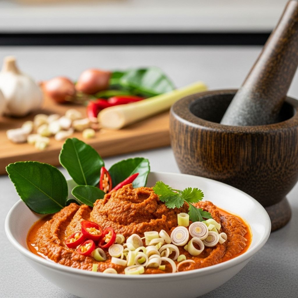 A customizable blend of spices and nuts brings authentic Thai warmth and richness.