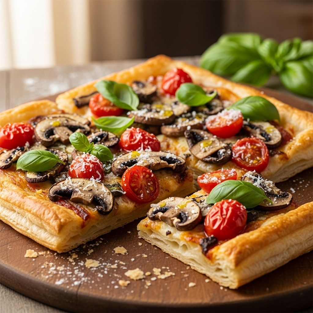 A sophisticated spin on pizza that transforms frozen sheets into golden, crispy bites.