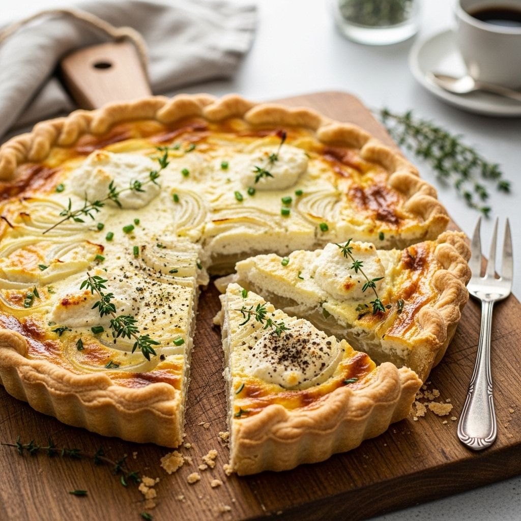 A buttery, flaky delight that balances rich dairy textures with caramelized sweetness.