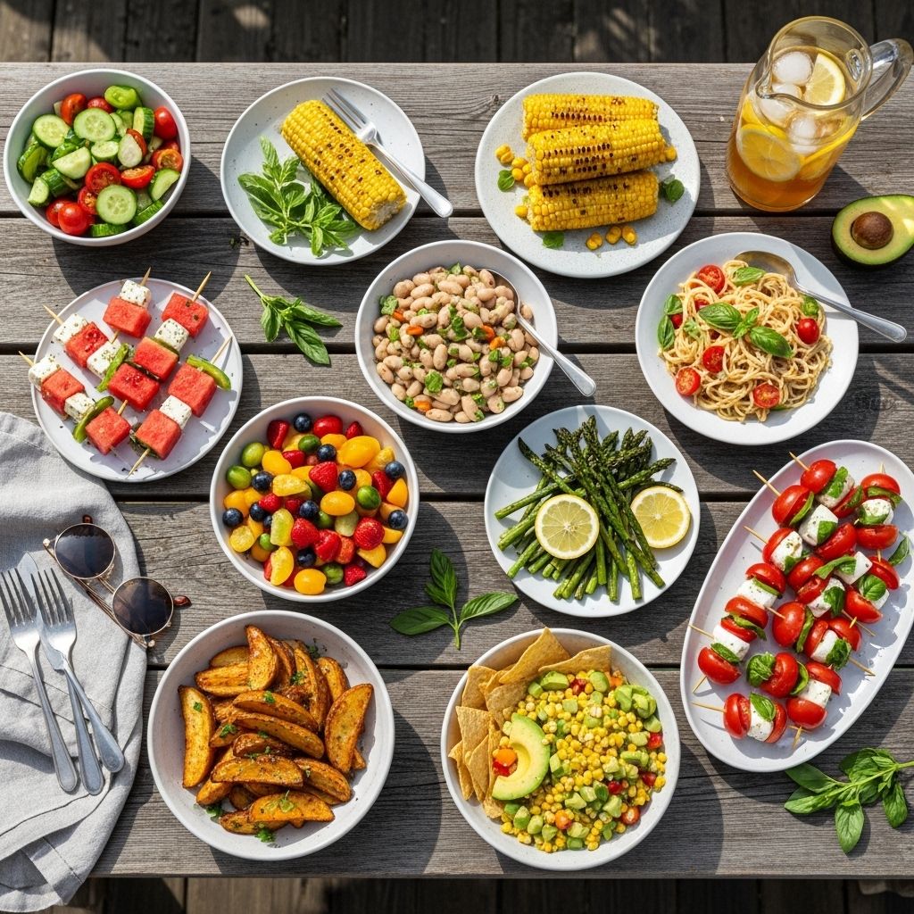 Fresh produce takes center stage in colorful recipes that require minimal prep time.