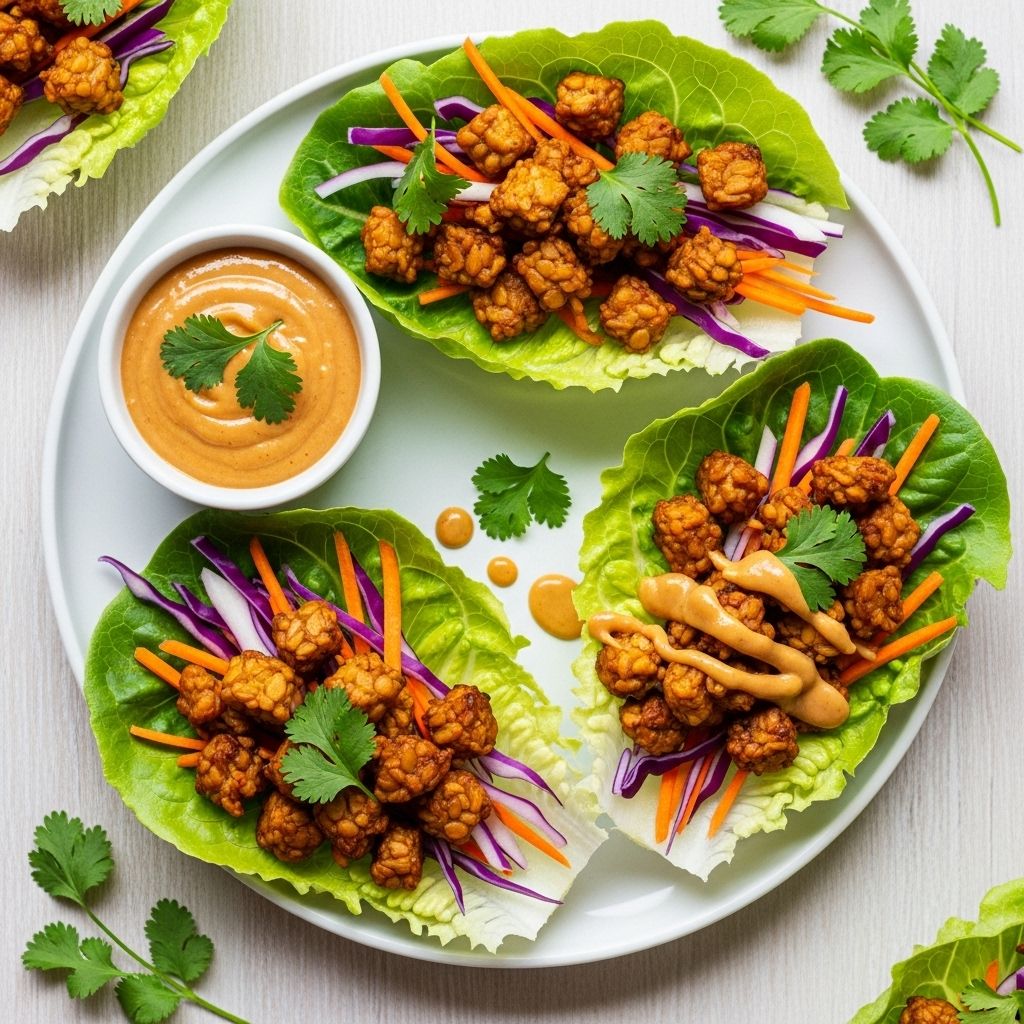 Wholesome tempeh lettuce wraps deliver vibrant flavor, vegetarian protein, and refreshing crunch for a quick, satisfying meal.