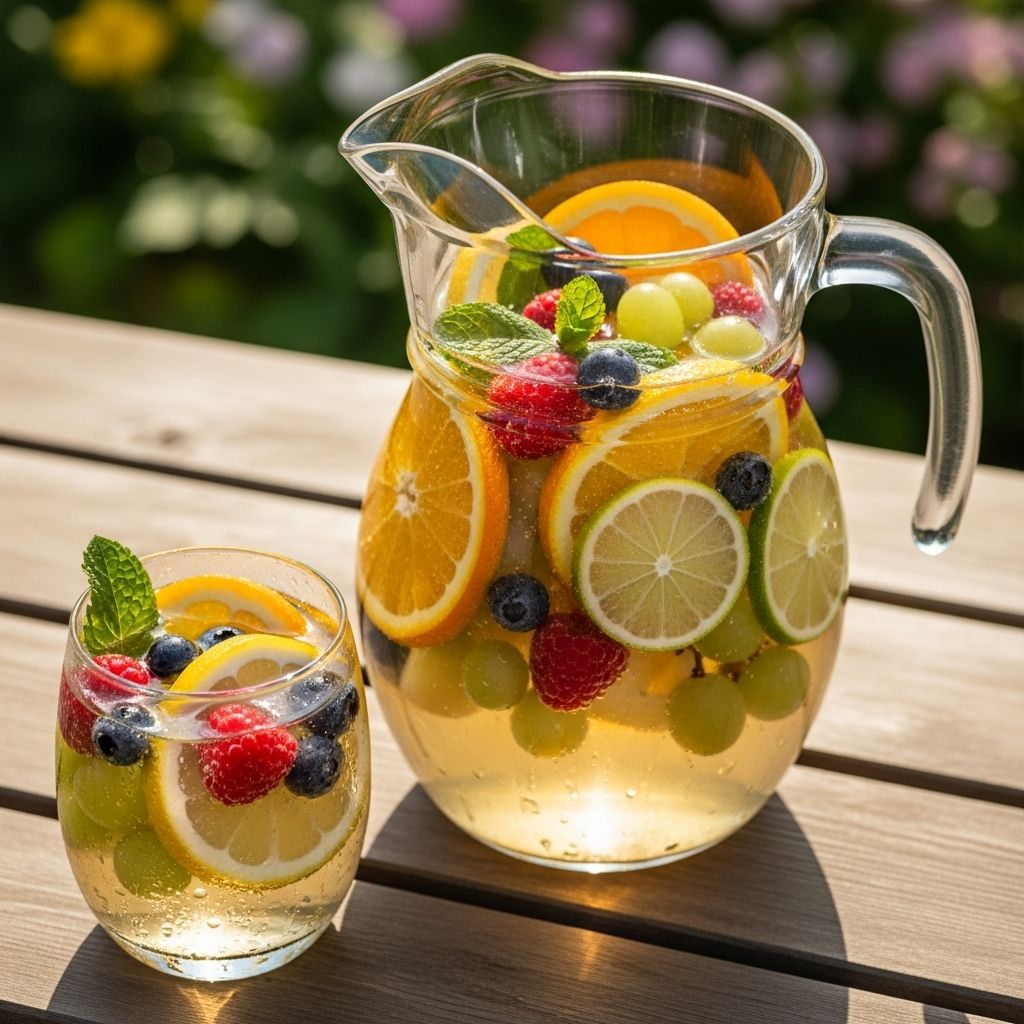 Fresh fruit, crisp wine, and brandy combine for an effortlessly elegant crowd-pleaser.