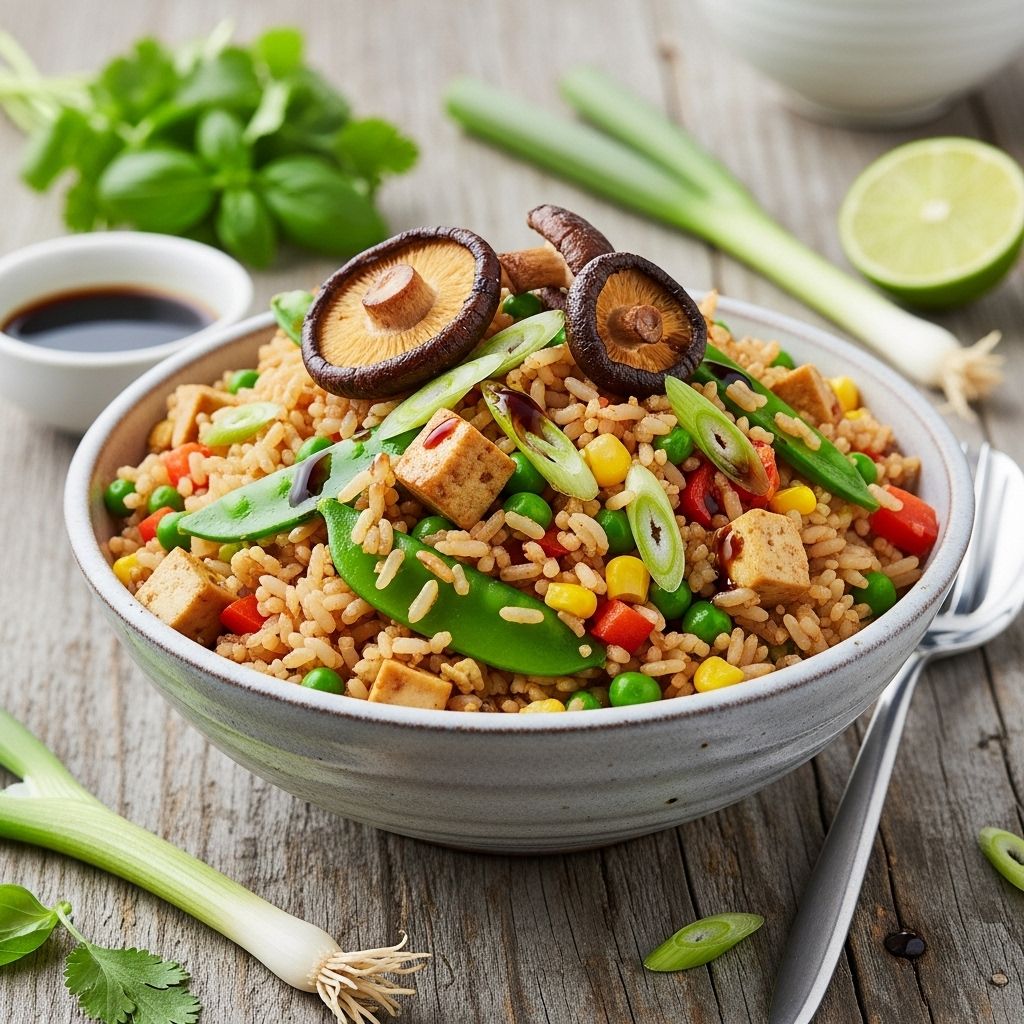A vibrant mix of crispy tofu and colorful veggies delivers bold flavors in minutes.