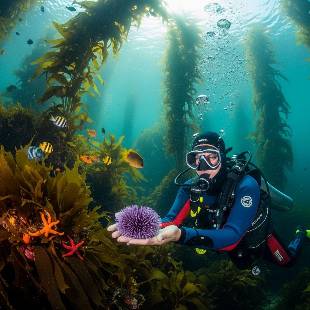 Eat Sea Urchins, Save the Oceans: Restoring Kelp Forests and Biodiversity Consuming sea urchins can restore kelp forests, revive marine biodiversity, and help combat climate change.