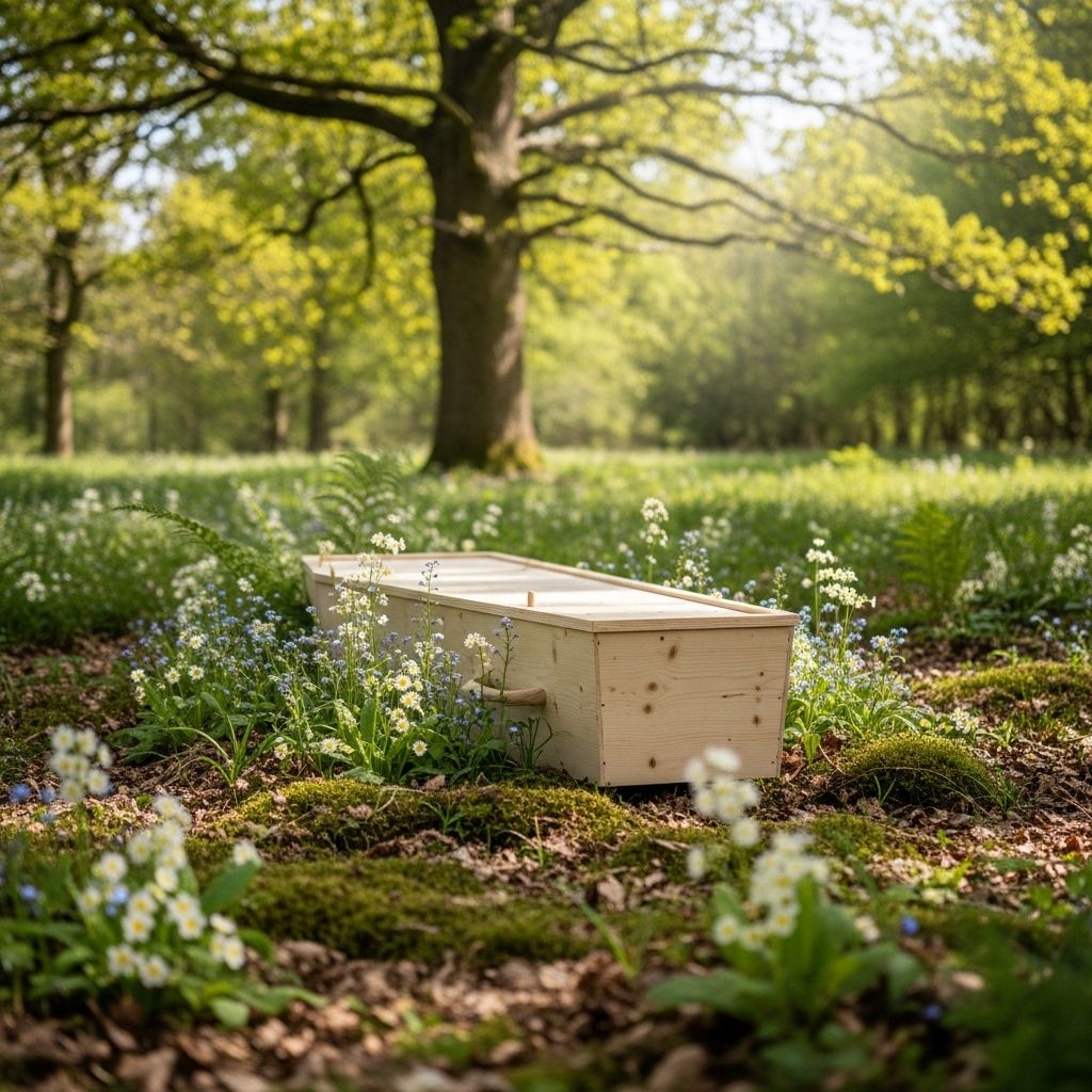 Everything you need to know about sustainable burial options, from green funerals to eco-friendly caskets and natural cemeteries.