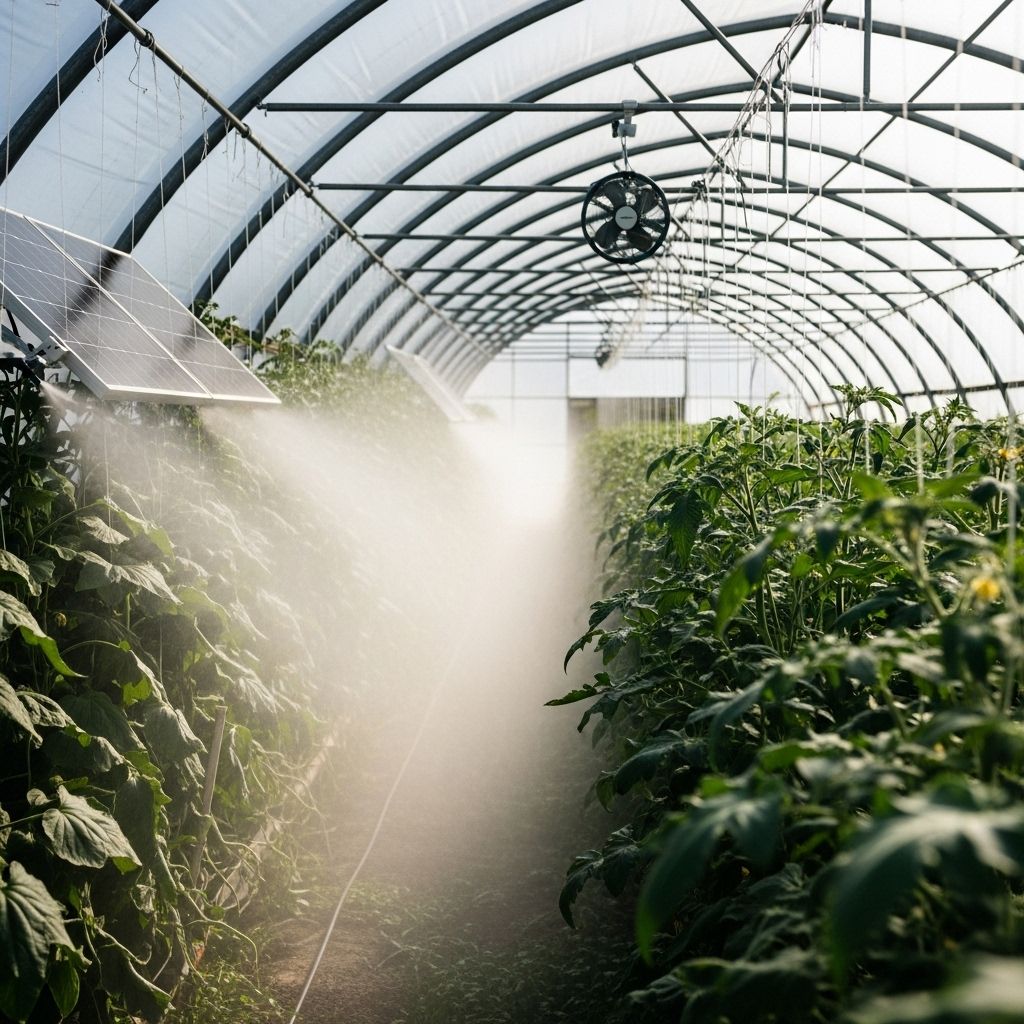 Eco-Friendly Cooling Solutions for High Tunnels and Greenhouses Explore energy-efficient strategies and green cooling solutions to manage high tunnel and greenhouse temperatures sustainably.