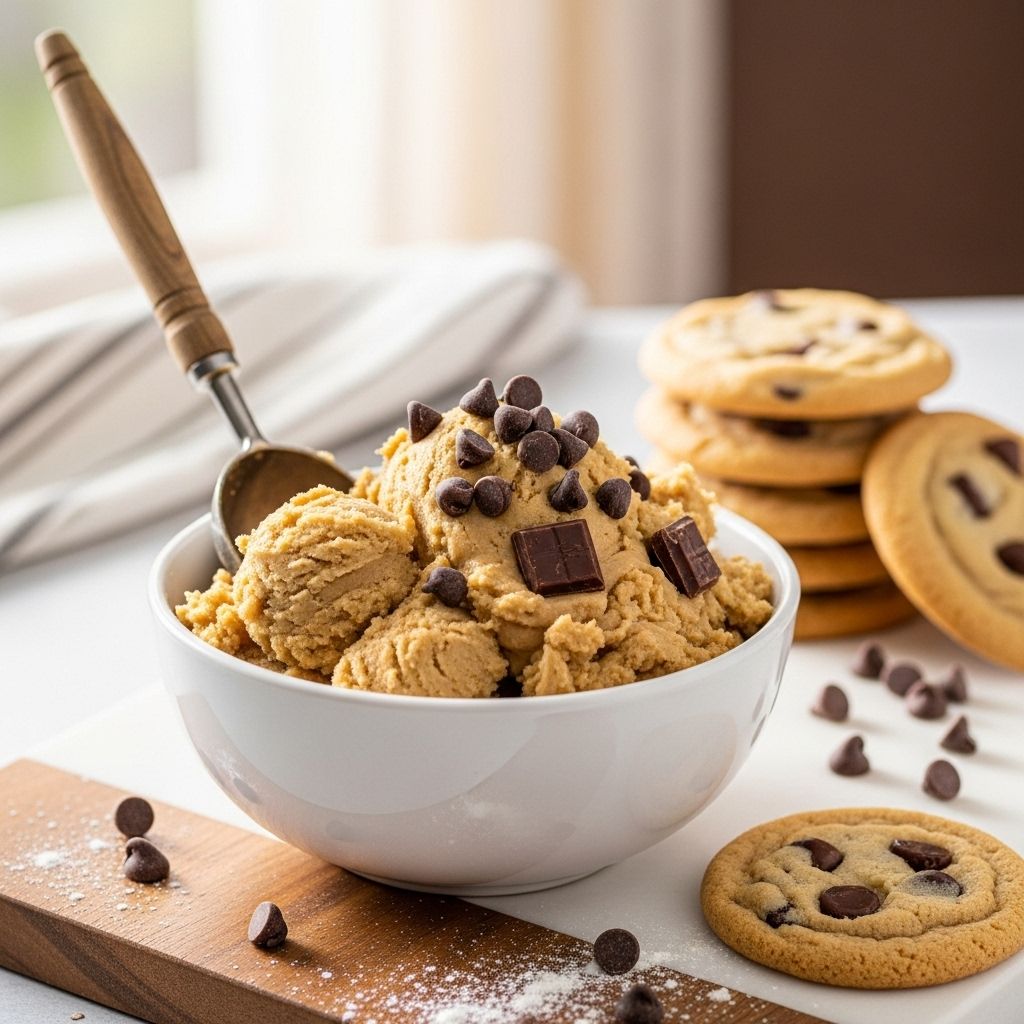 Enjoy a nostalgic, no-bake treat that’s free of raw eggs and safe to savor by the spoonful.