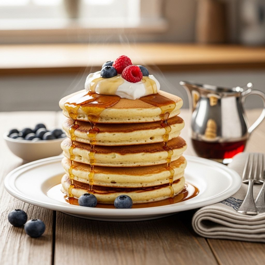 A simple batter transforms into melt-in-your-mouth breakfast stacks with a subtle tang.