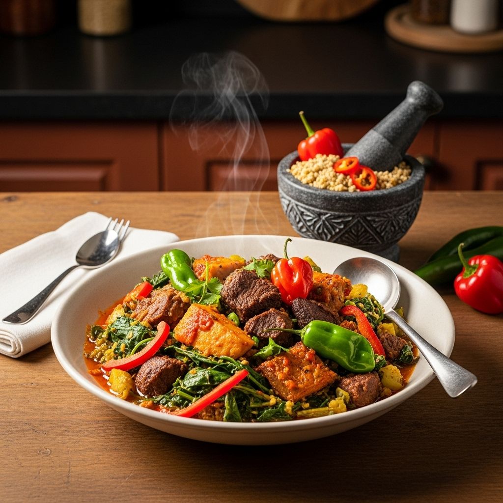 A fusion of tender veggies and spices brings soulful flavor to every communal meal.