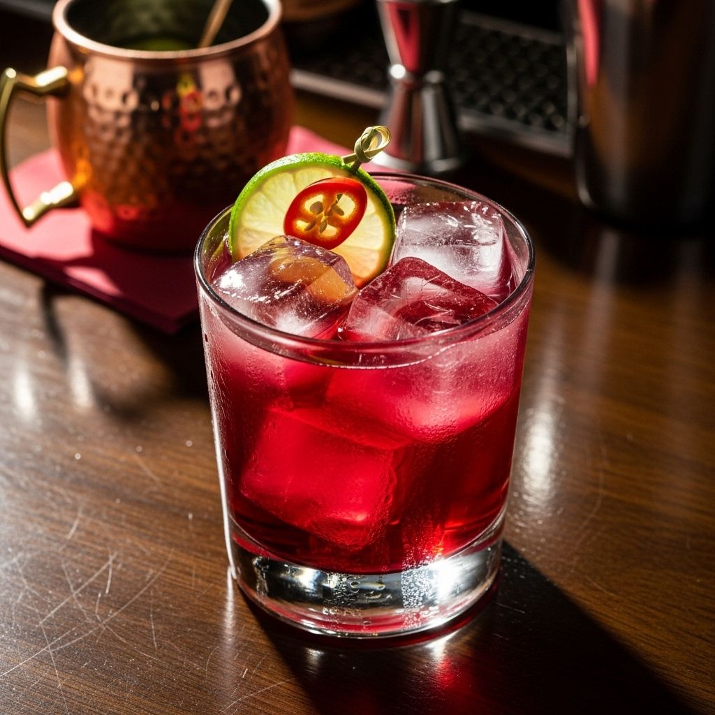 Spice meets sweetness in a tequila highball that balances depth and effervescence.