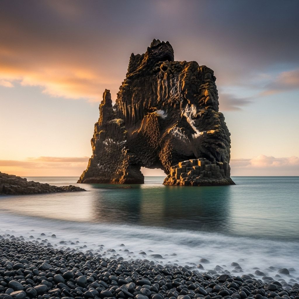 Experience the volcanic grandeur and folklore behind Iceland’s iconic Elephant Rock on Heimaey Island.