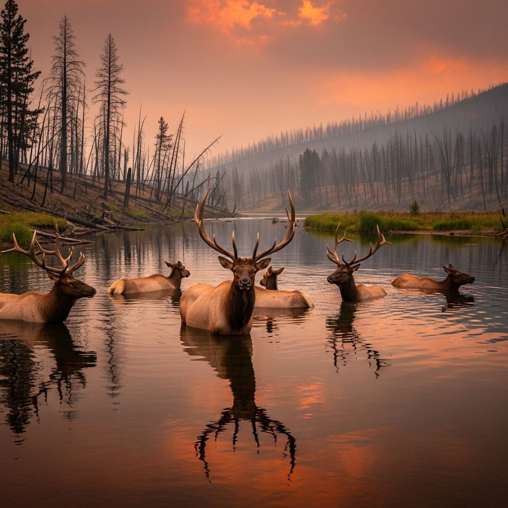 The power of one image: How John McColgan’s 'Elk Bath' sparked global awareness of wildfire impacts, wildlife resilience, and environmental change.