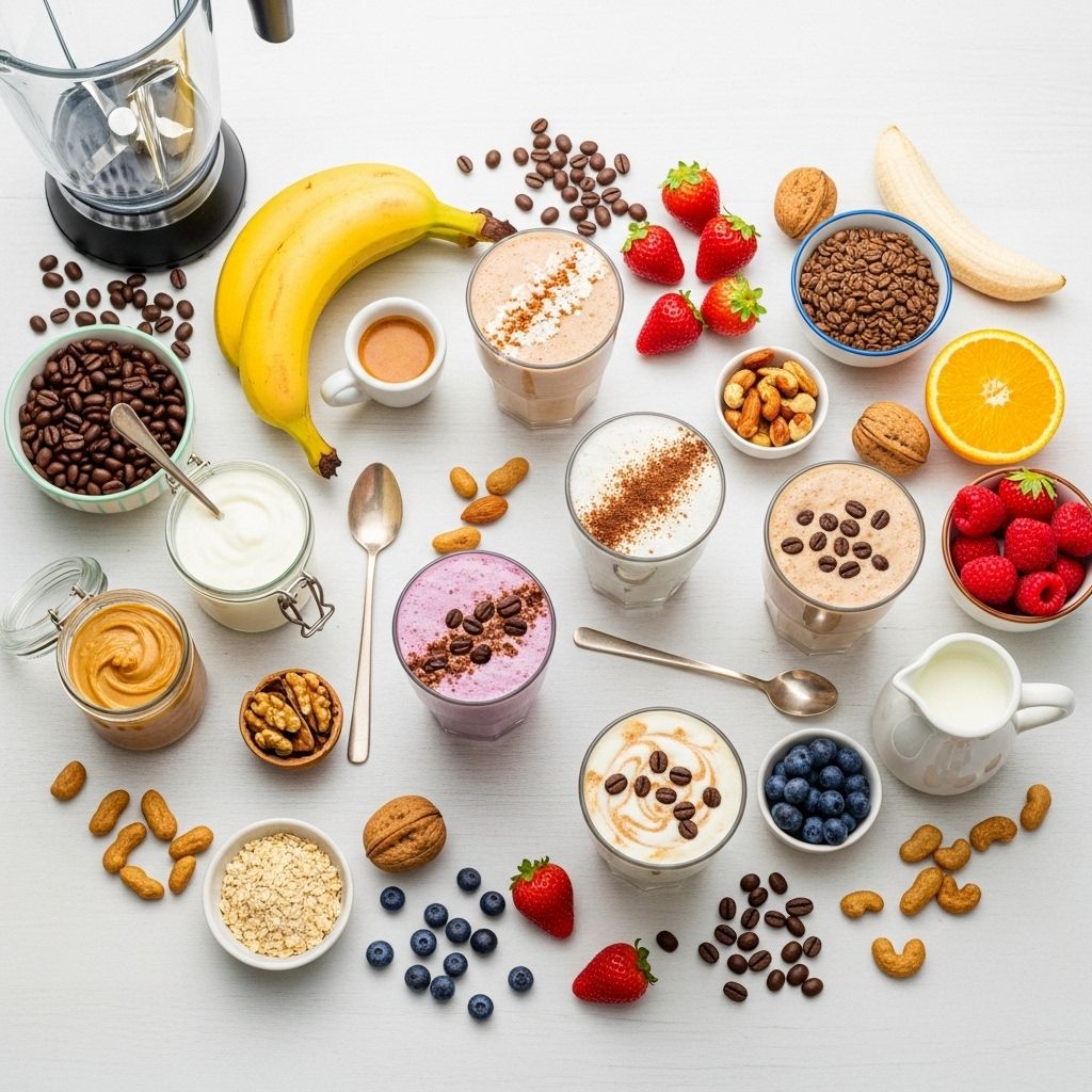 Combine the bold kick of coffee with wholesome smoothie ingredients for delicious, energizing breakfast blends.