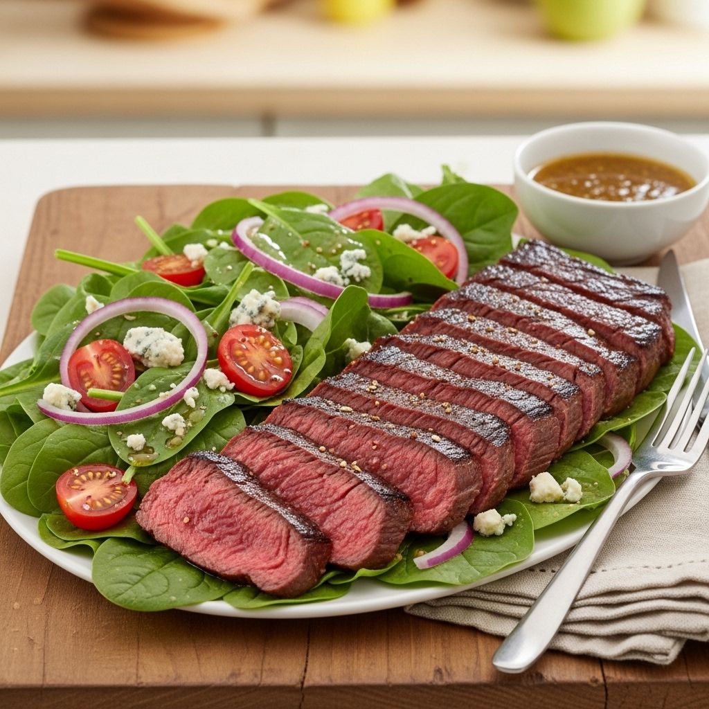 A simple sear and toss yields a steak salad marrying French technique with Asian spice.