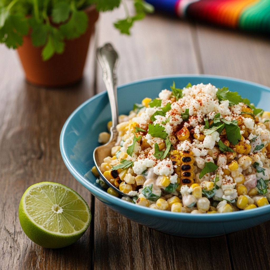 A zesty blend of charred kernels, tangy cheese, and fresh herbs to elevate summer meals.