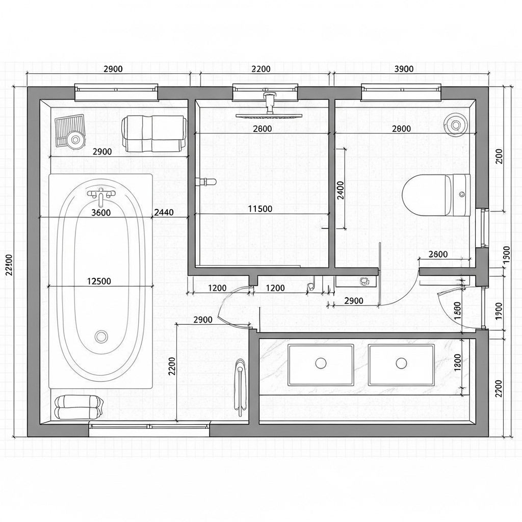 Well-planned fixture placement improves comfort, flow, and everyday bathroom usability.