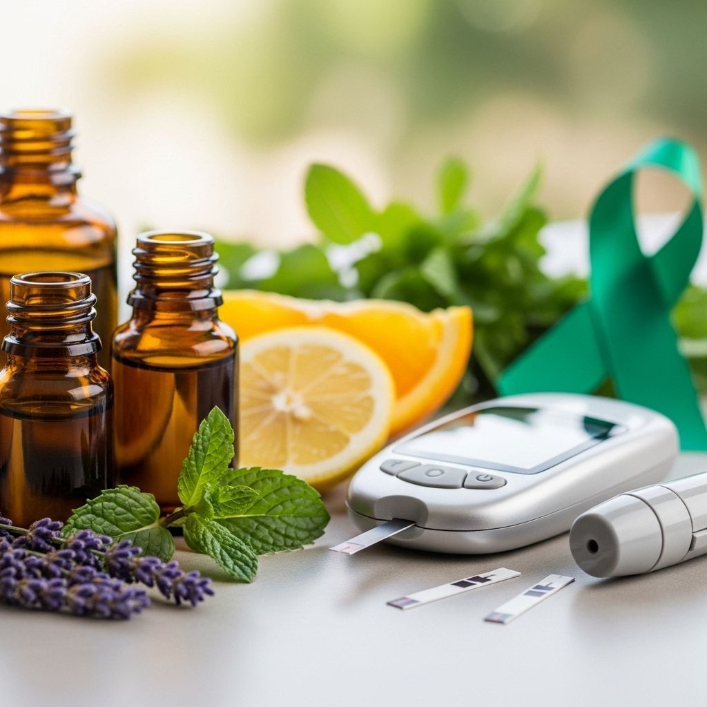 A comprehensive guide to the role of essential oils in diabetes management, including benefits, risks, and scientific evidence.