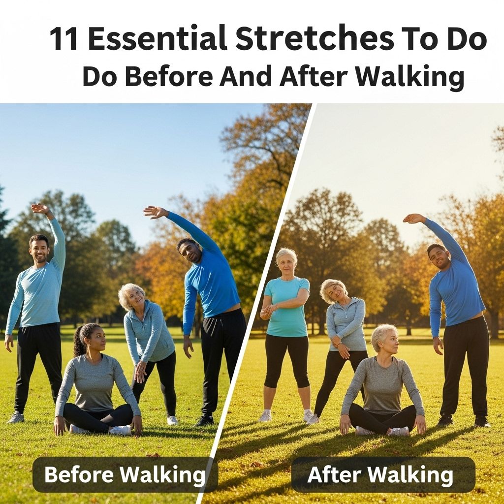 Essential Stretches Before and After Walking: Your Complete Routine Quick routines prime muscles and ease recovery for a more enjoyable daily stroll.