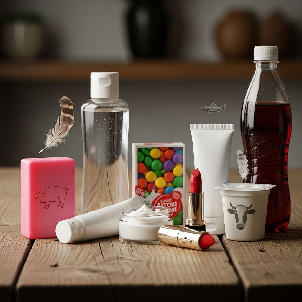 Explore hidden animal ingredients found in common products and how to switch to cruelty-free alternatives.