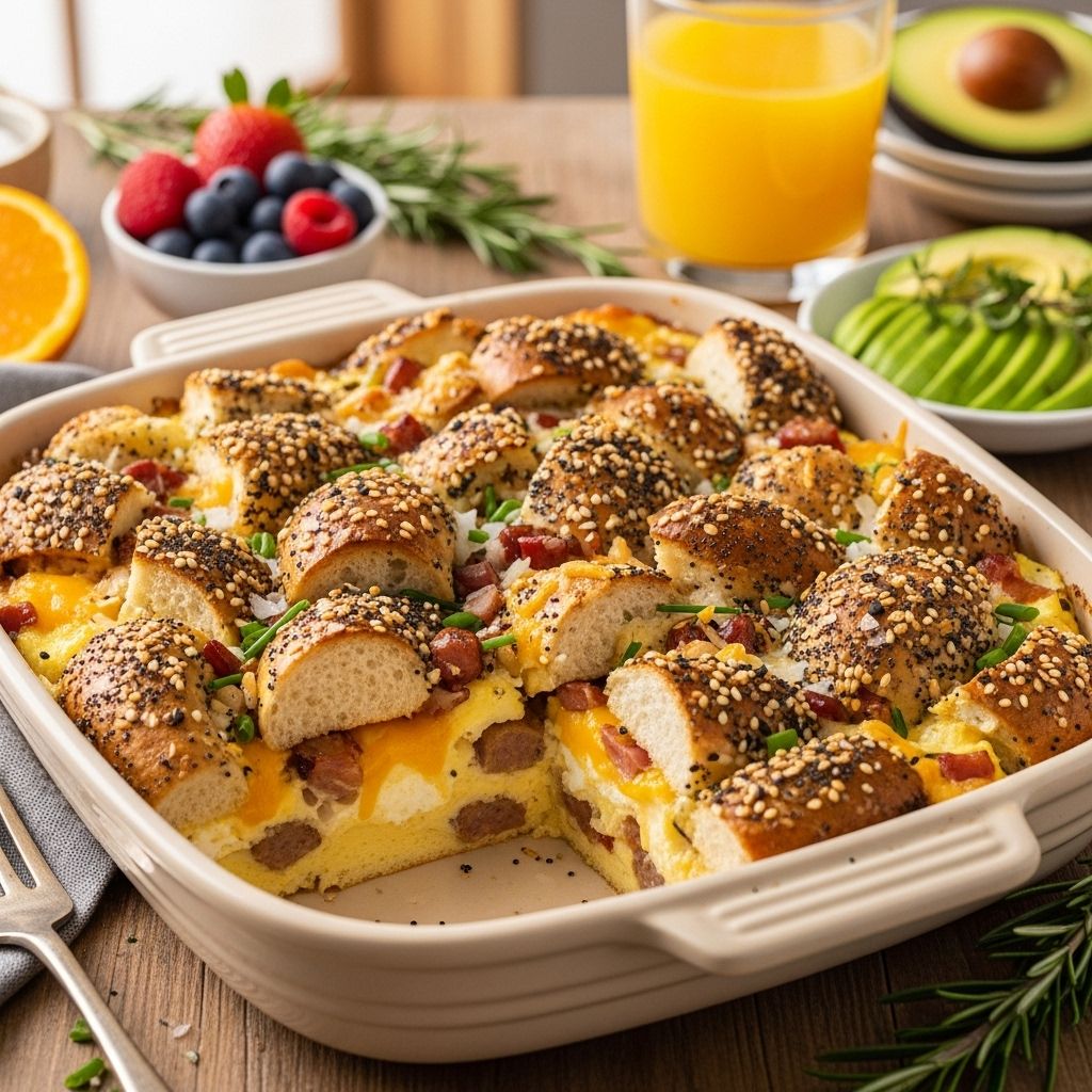 Wake up to golden slices packed with smoky bacon, creamy cheese pockets, and fresh herbs.