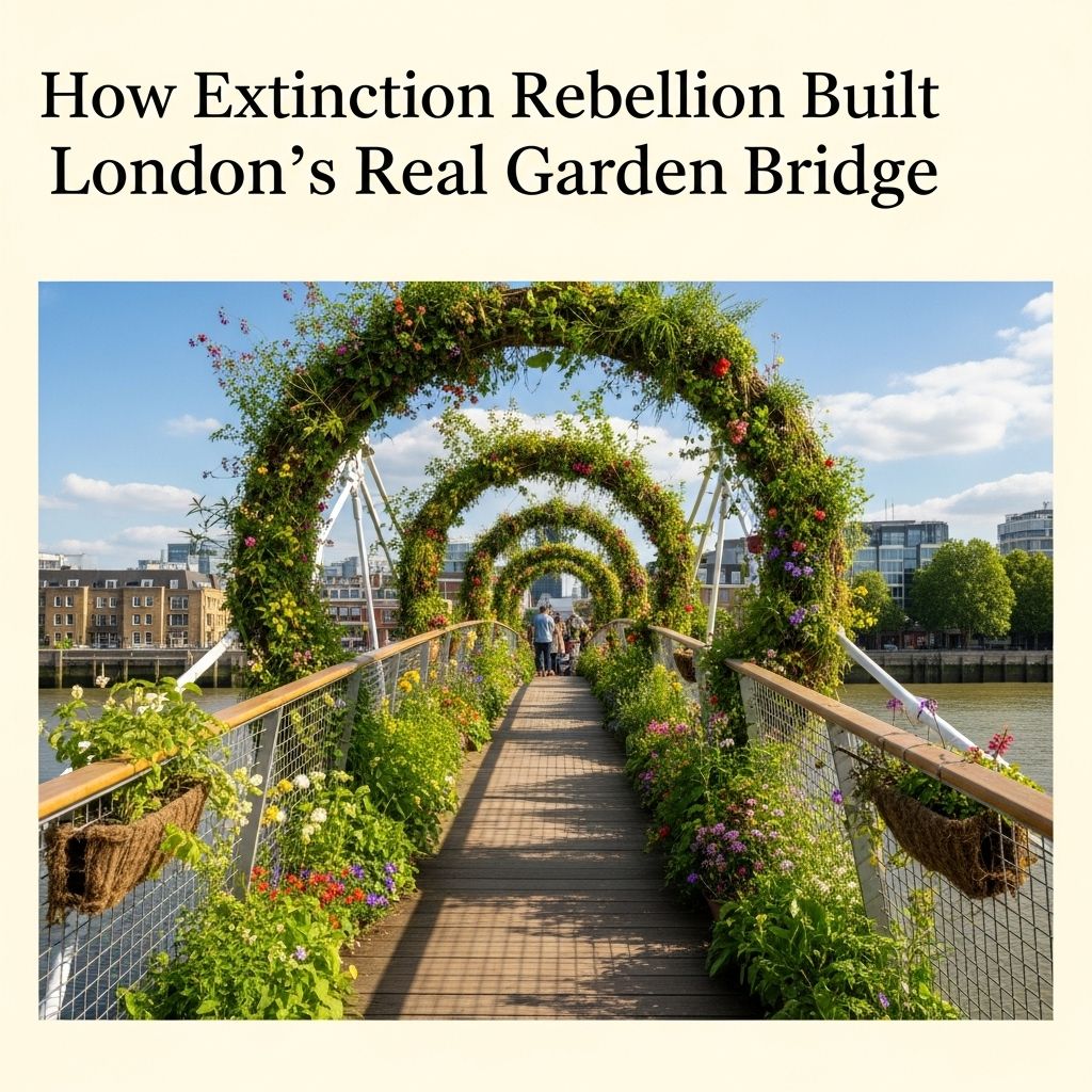 How Extinction Rebellion Built London’s Real Garden Bridge A grassroots climate protest transformed Waterloo Bridge into London’s most vibrant public garden and urban oasis.