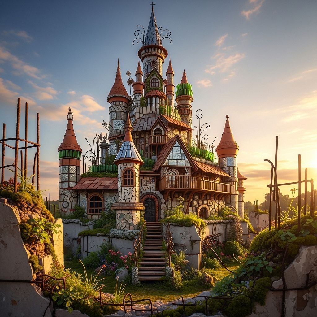 A Fairy-Tale Castle Rises from the Ruins: Upcycling Construction Debris Into Art and Architecture Discover an enchanting castle built entirely by hand from urban waste, redefining creative reuse and environmental stewardship.