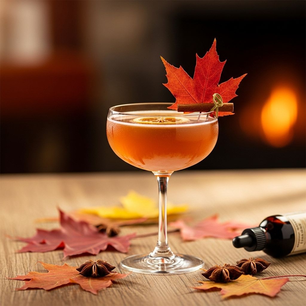 A brandy-forward drink with apple, spice, and warmth to savor on cool evenings.