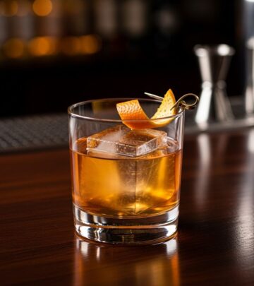 A refined riff that elevates bourbon with maraschino's almond warmth and a hint of bitters.