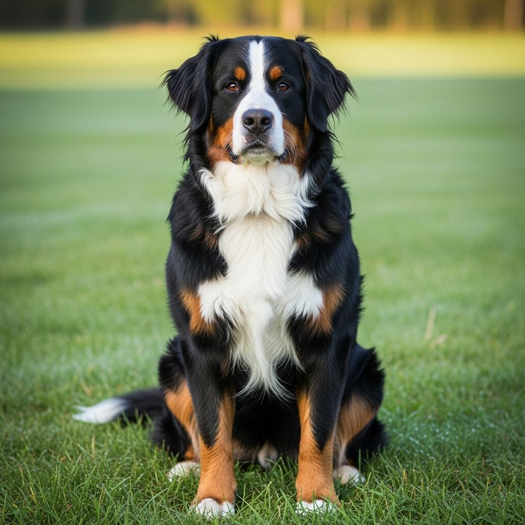 A loyal companion bred for strength and gentle nature, thriving in outdoor adventures.