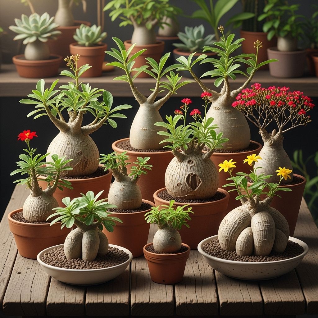 Swollen stems and roots become living sculptures that thrive where water is scarce.