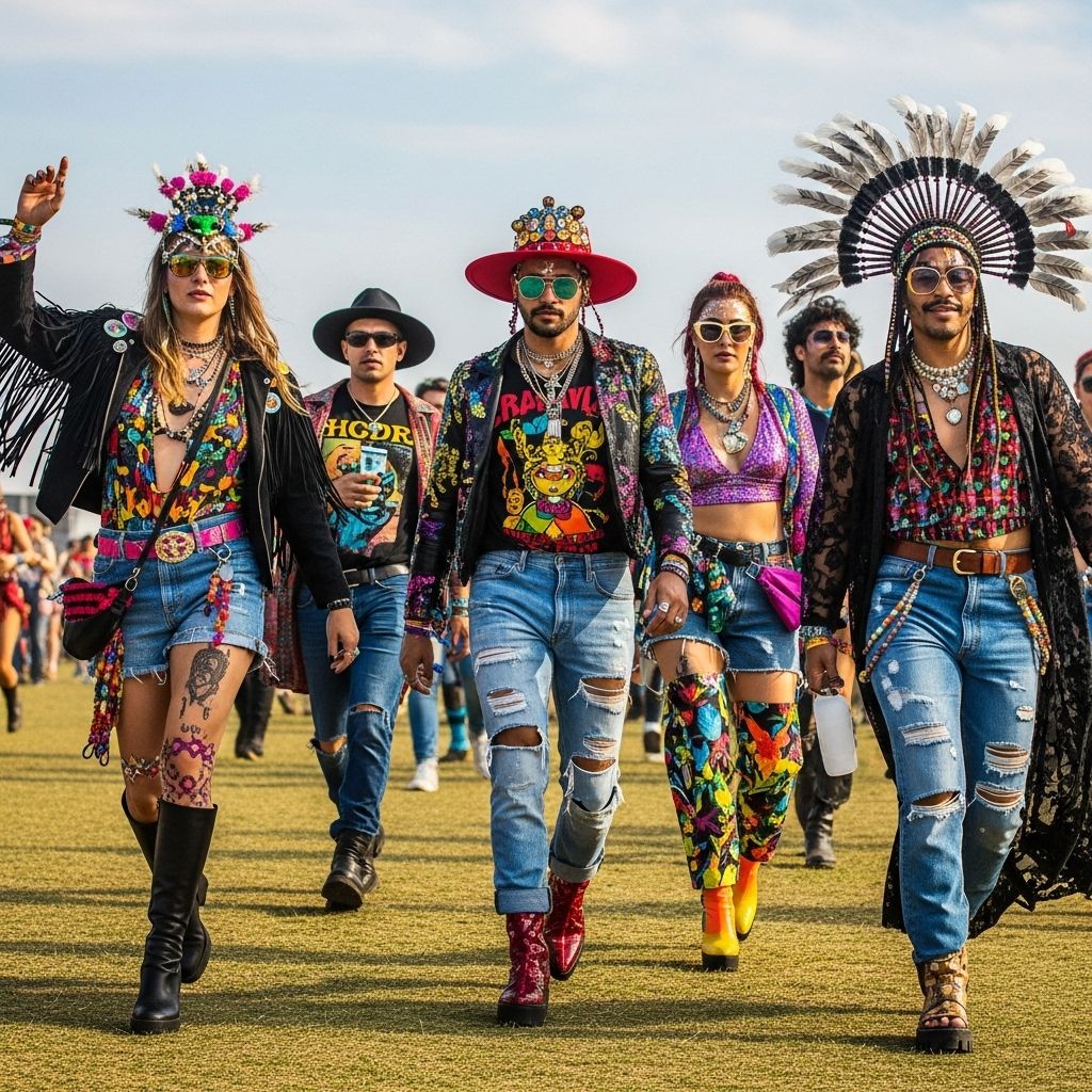 Vibrant self-expression, thrifted treasures, and musical inspiration defined standout street style at NYC's massive summer festival.