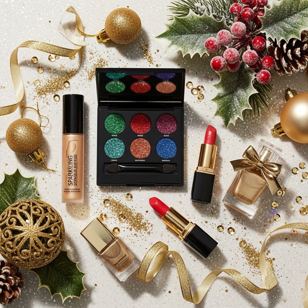 Unwrap the season's top beauty looks with dazzling eyes, glossy lips, radiant skin, and party-ready innovations for every celebration.