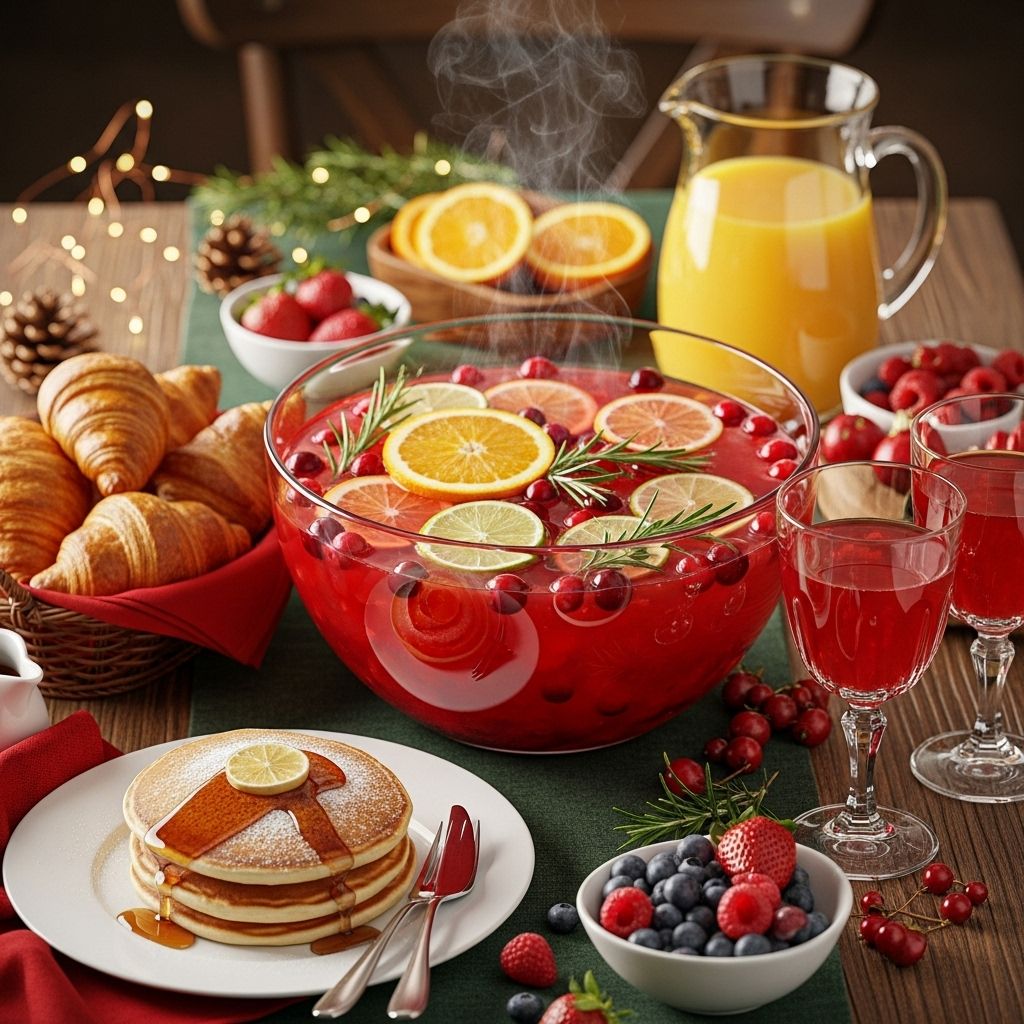 Herbal ice cubes and bright juice infusions bring color and cheer to any holiday gathering.