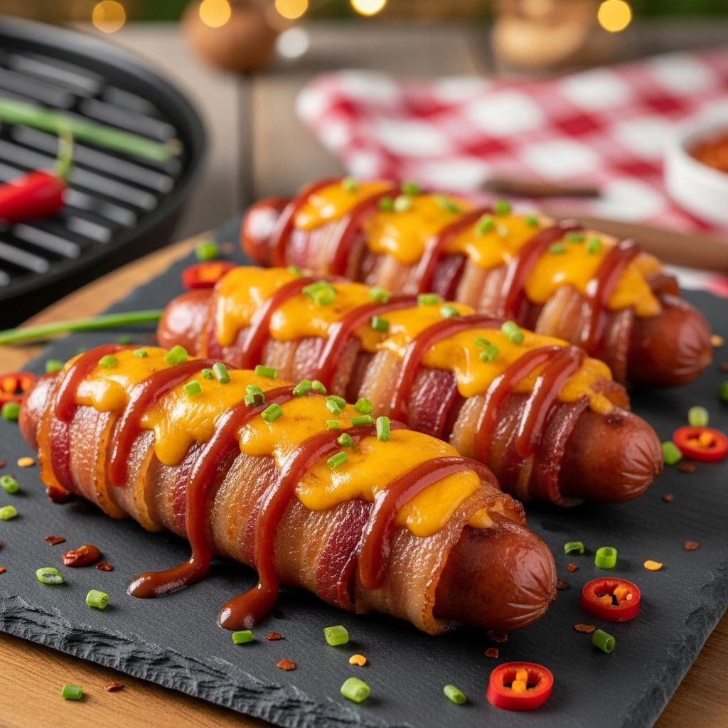 A gooey surprise with a crisp shell and pretzel sparkler that elevates your grill spread.