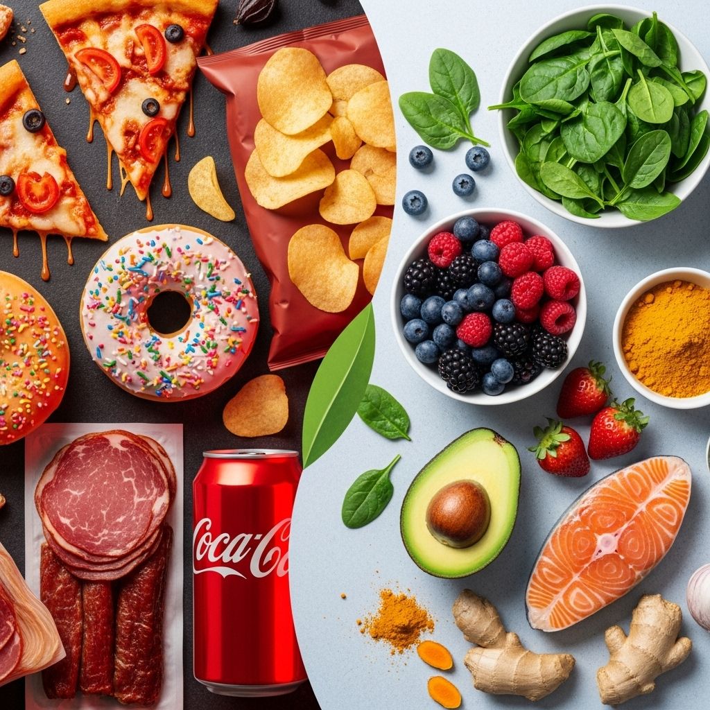 10 Foods That Cause Inflammation and What to Eat Instead Transform everyday meals into healing forces with balanced, nutrient-rich choices.