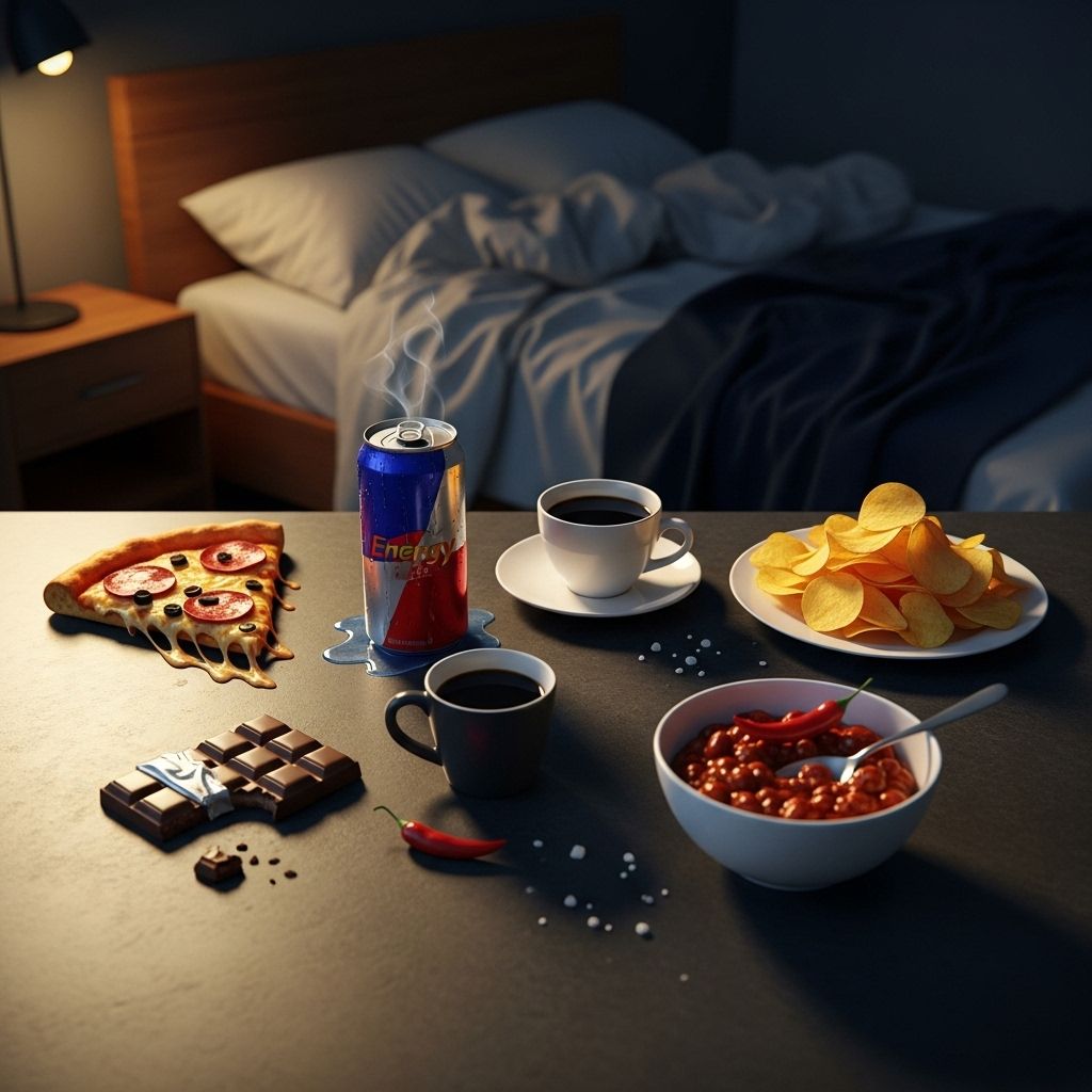 Understand the sleep-disrupting effects of certain foods and discover healthier nighttime eating habits backed by science.