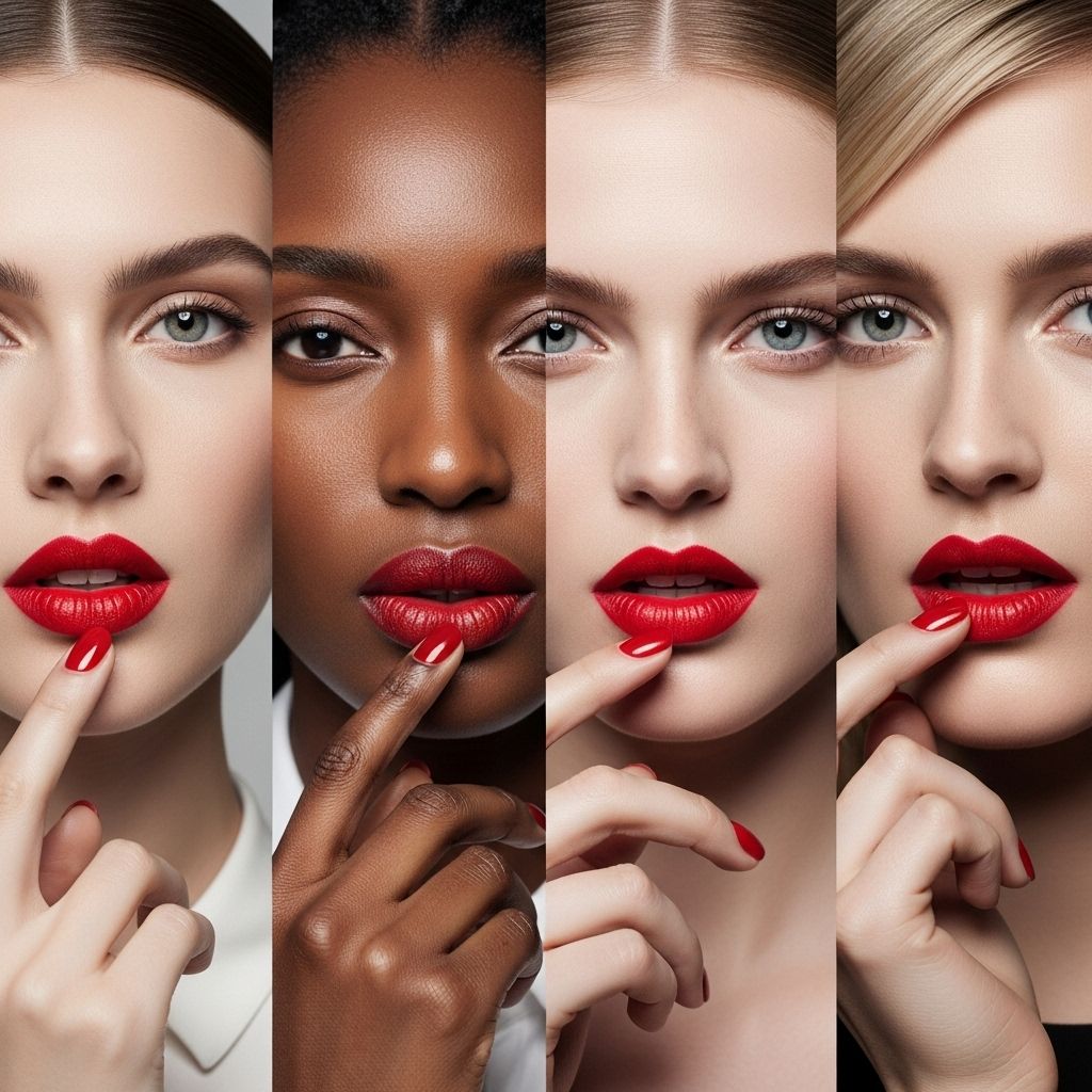 Master the art of the red lip with four pro-level styles, from stained subtlety to a glossy ombré masterpiece.