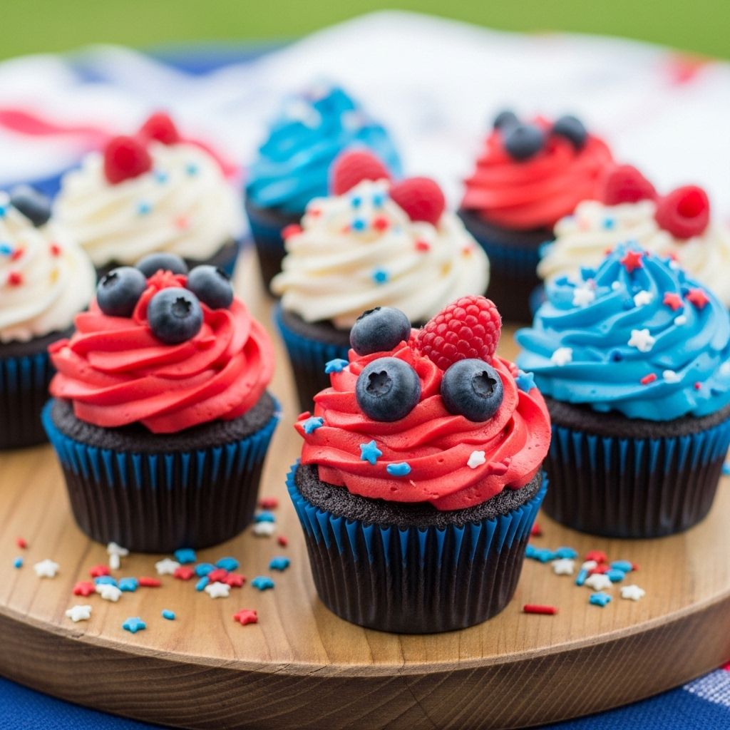 Jam-infused batter and creamy frosting come together for a festive summer treat.