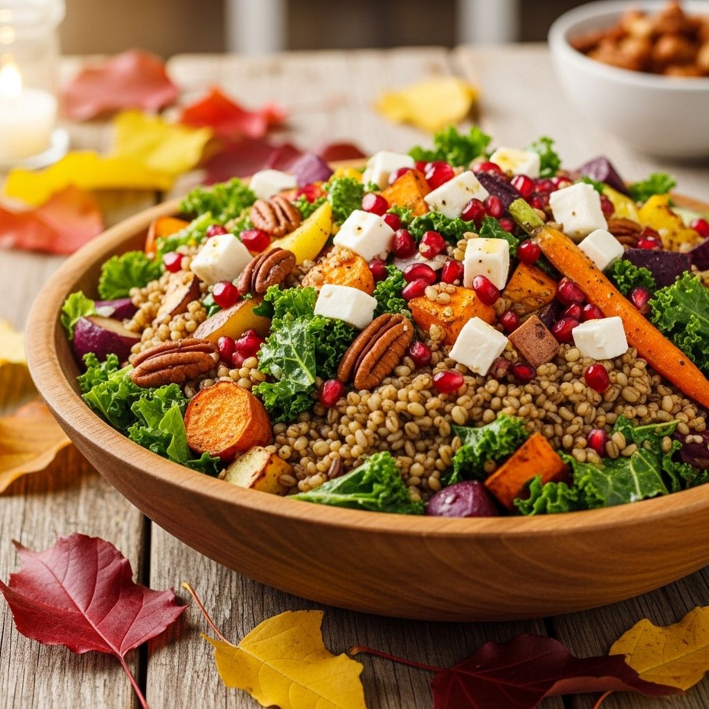 Discover this satisfying freekeh harvest salad and why freekeh deserves a spot in your healthy, savory meals all year round.
