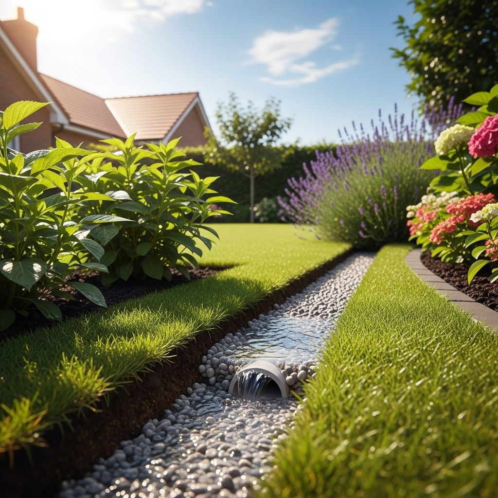 A simple trench system that safeguards landscapes and basements from excess water.