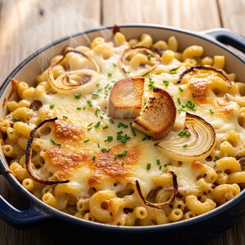 Savory sweetness and gooey pasta under a golden crust deliver an indulgent dinner bake.