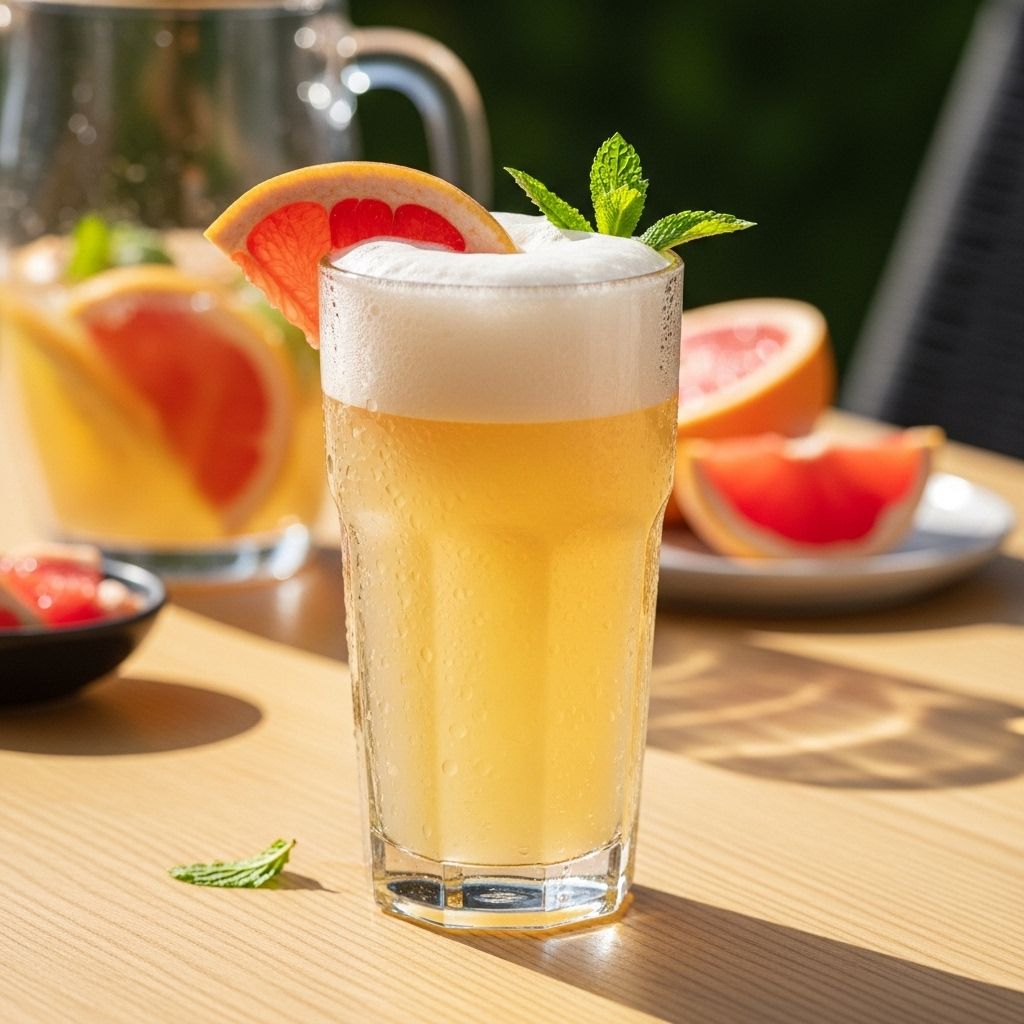 A bright blend of tangy citrus and crisp beer that elevates any warm-weather gathering.