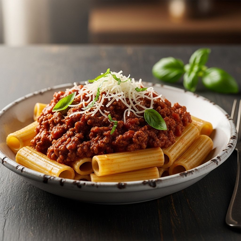 Beef slices mingle with bright tomato sauce for a luxe, fuss-free pasta experience.