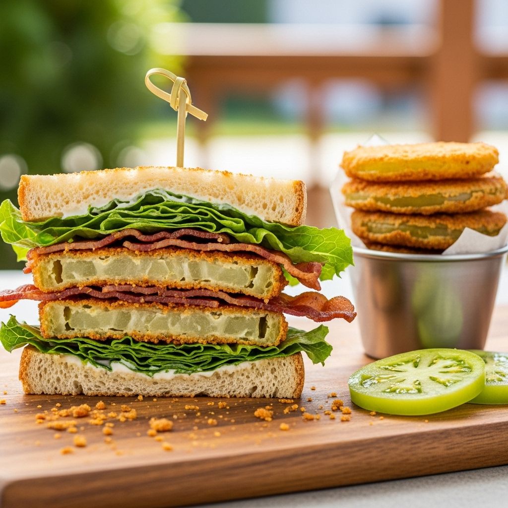 Crunchy golden slices coated in seasoned cornmeal elevate every bite with smoky richness.