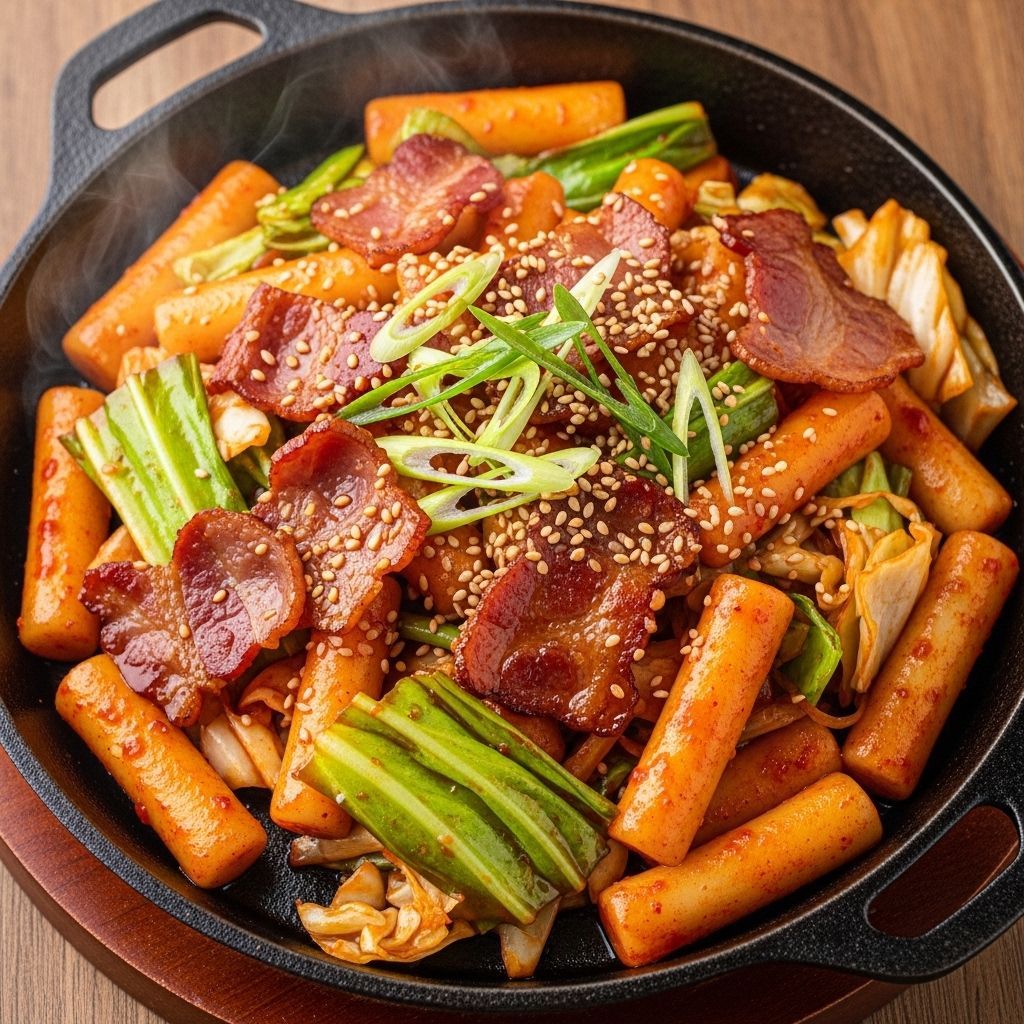 A single-pan recipe that balances crispy textures with bold, smoky-spicy flavors.