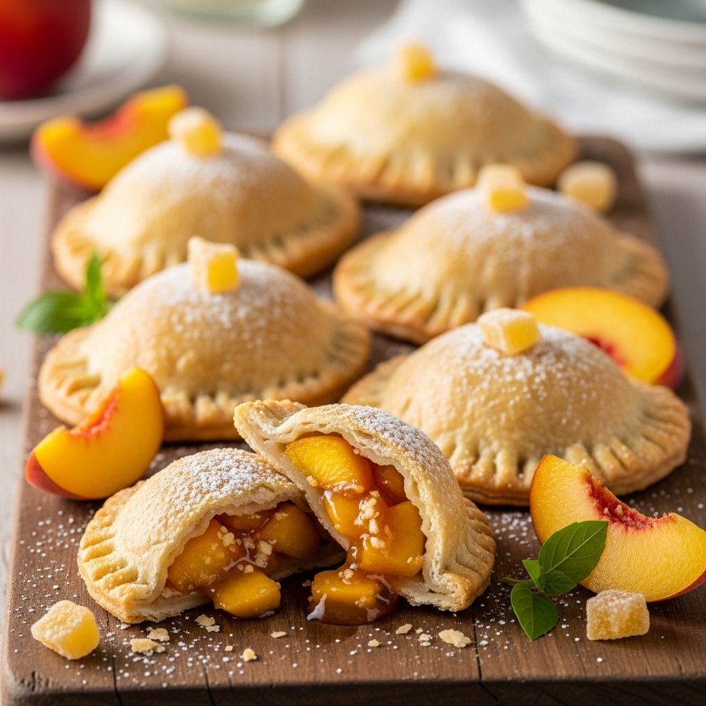 Portable pastry pockets deliver a burst of warm spice and bright fruit in every bite.