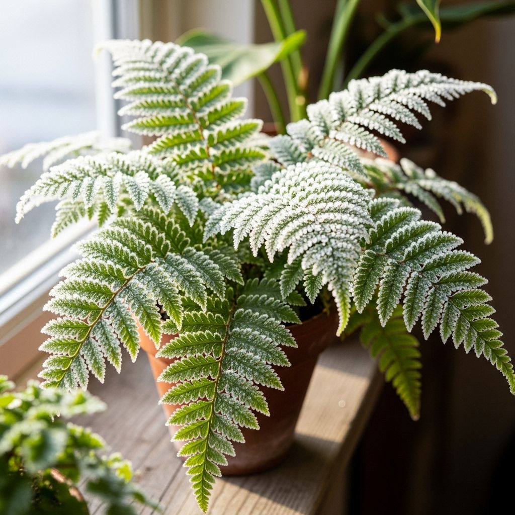 Discover easy humidity and lighting methods that maintain snow-dusted leaves all year.