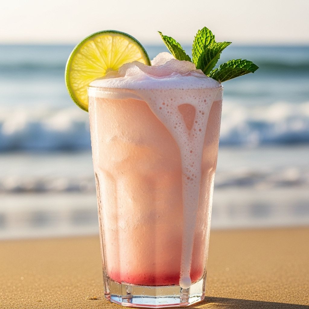Experience bold smoky flavors and icy refreshment in every sip of this blended cocktail.
