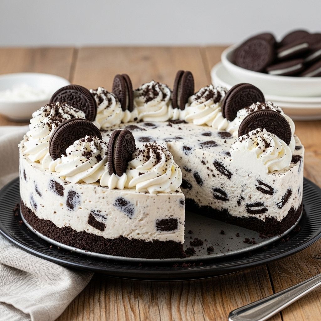 Creamy filling and Oreo crunch combine in a freezer-ready dessert that wows guests.
