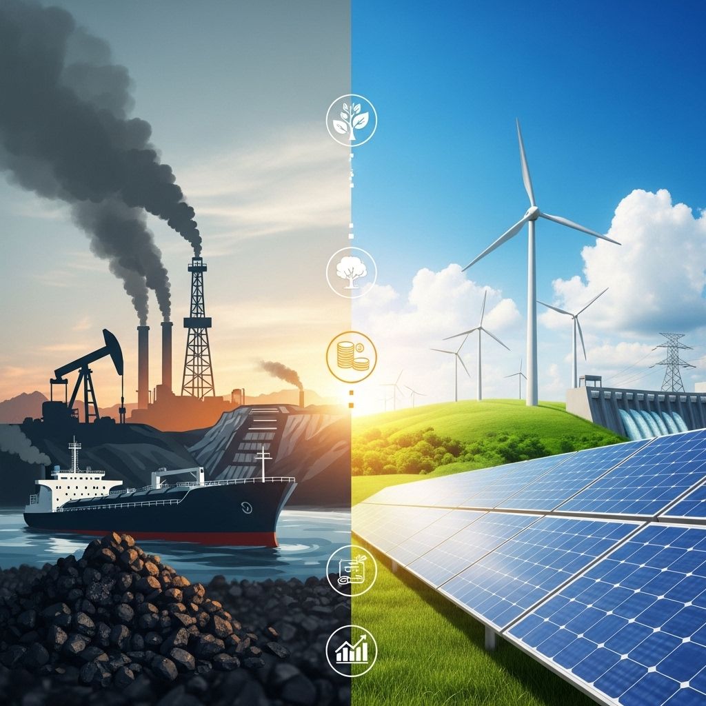 Explore the environmental impact, cost, and practical use of fossil fuels, renewables, nuclear, and alternative energy sources in everyday life.